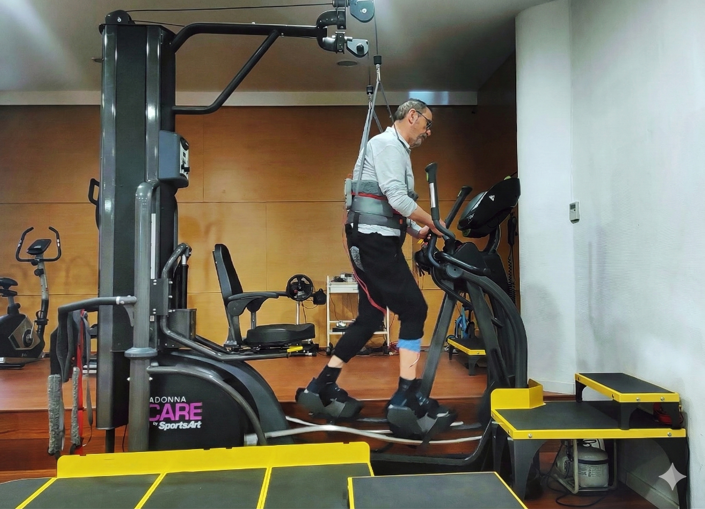 rehabilitación de la marcha en una persona con lesión medular utilizando un sistema robótico de neurorrehabilitación en un centro especializado en Jaén